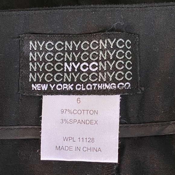 NYC Pencil Stretch Black Skirt Size 6 - Picture 5 of 6